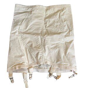 Vintage 50s Young Smoothie Beige Girdle Garters Shapewear Nylon Spandex